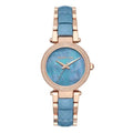 Buy Michael Kors Parker Blue Mother Of Pearl Dial Two Tone Steel Strap Ladies Watch - Mk6491 in Pakistan
