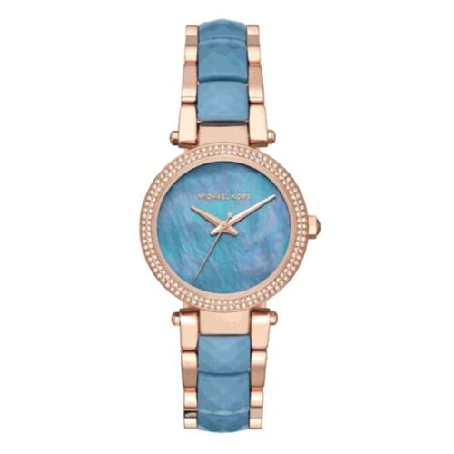 Buy Michael Kors Parker Blue Mother Of Pearl Dial Two Tone Steel Strap Ladies Watch - Mk6491 in Pakistan