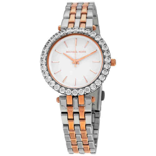 Buy Michael Kors Womens Quartz Darci Two Tone Diamonds Stainless Steel Silver Dial 35mm Watch - Mk4515 in Pakistan