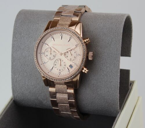 Buy Michael Kors Womens Quartz Ritz Stainless Steel Rose Gold Dial 37mm Watch - Mk6598 in Pakistan