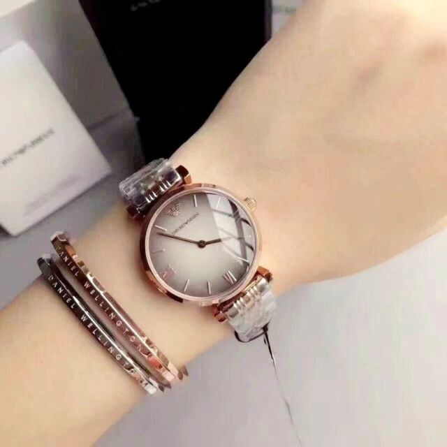 Buy Emporio Armani Women’s Analog Stainless Steel Grey Dial 32mm Watch - AR1725 in Pakistan