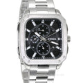 Buy Men's Quartz Inscription Silver Stainless Steel Strap Black Dial 42Mm Watch in Pakistan