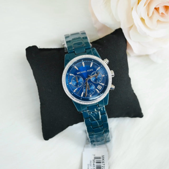 Buy Michael Kors Womens Quartz Blue Stainless Steel Blue Dial 37mm Watch - Mk6722 in Pakistan