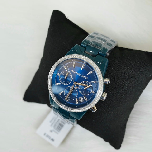 Buy Michael Kors Womens Quartz Blue Stainless Steel Blue Dial 37mm Watch - Mk6722 in Pakistan