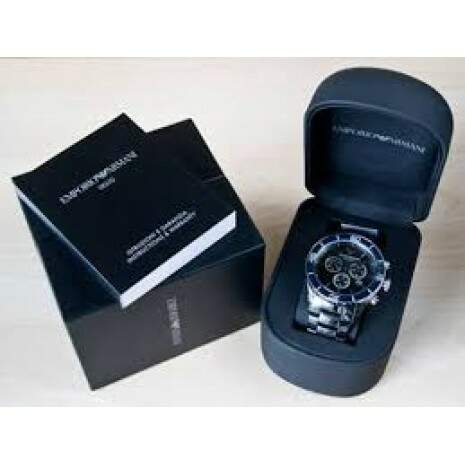 Buy Emporio Armani Men’s Chronograph Stainless Steel Black Dial 43mm Watch - AR1429 in Pakistan
