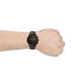 Buy Fossil Men's Chronograph Quartz Leather Strap Black Dial 44mm Watch FS5585 in Pakistan