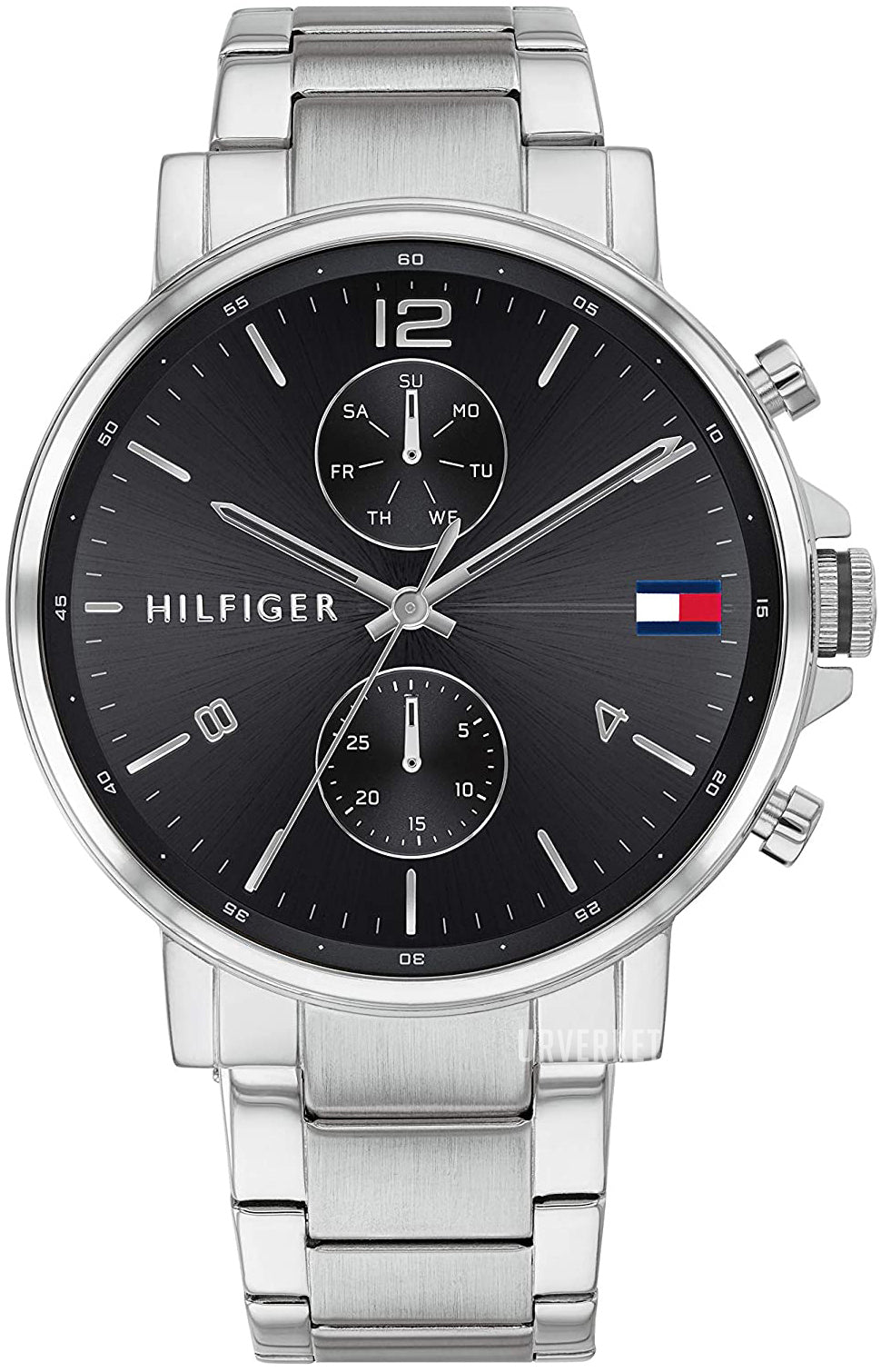 Buy Tommy Hilfiger Mens Quartz Silver Stainless Steel Black Dial 44mm Watch - 1710413 in Pakistan