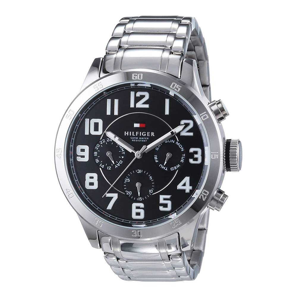 Buy Tommy Hilfiger Quartz Stainless Steel Black Dial 46mm Watch for Men - 1791054 in Pakistan