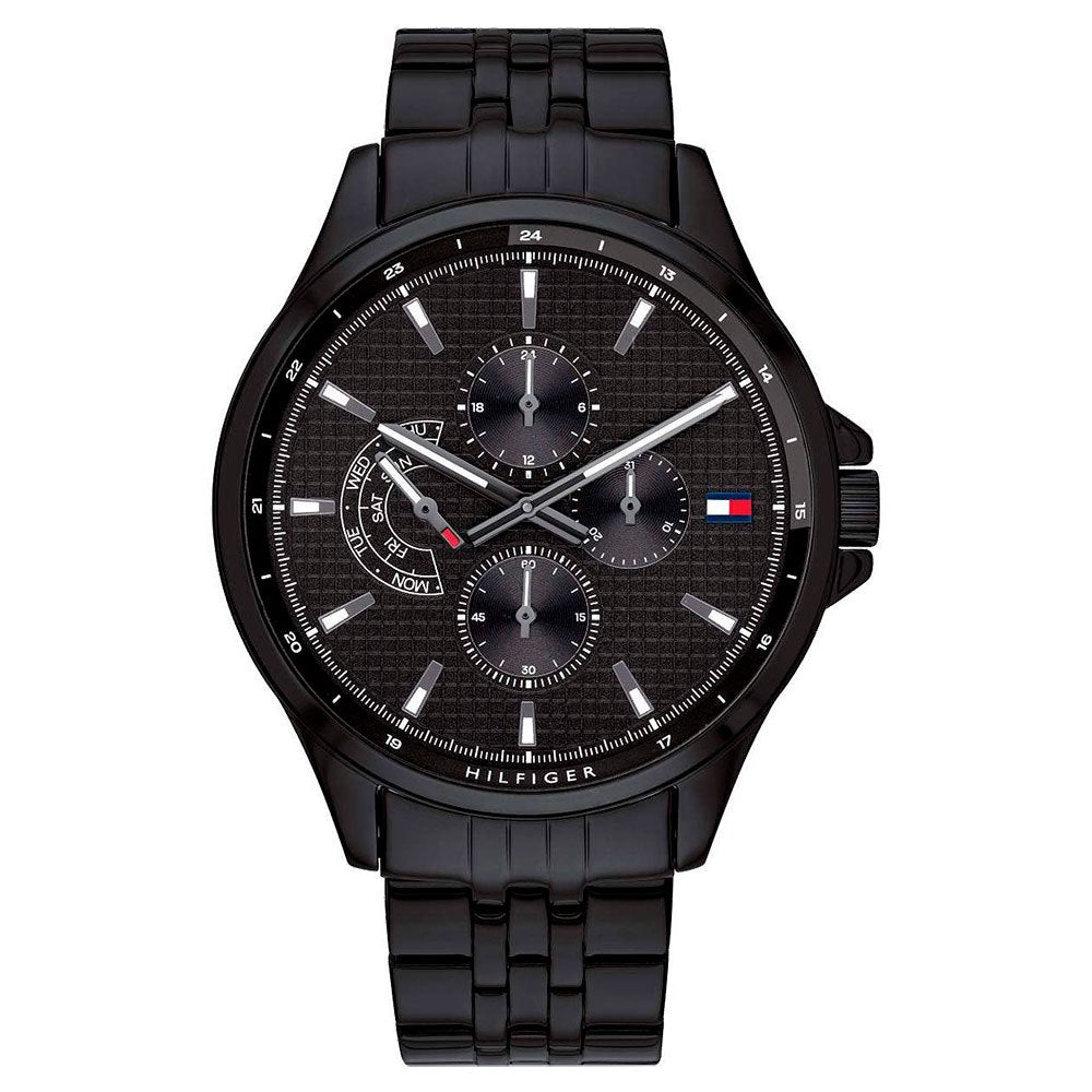 Buy Tommy Hilfiger Chronograph Quartz Stainless Steel Black Dial 44mm Watch for Men - 1791611 in Pakistan