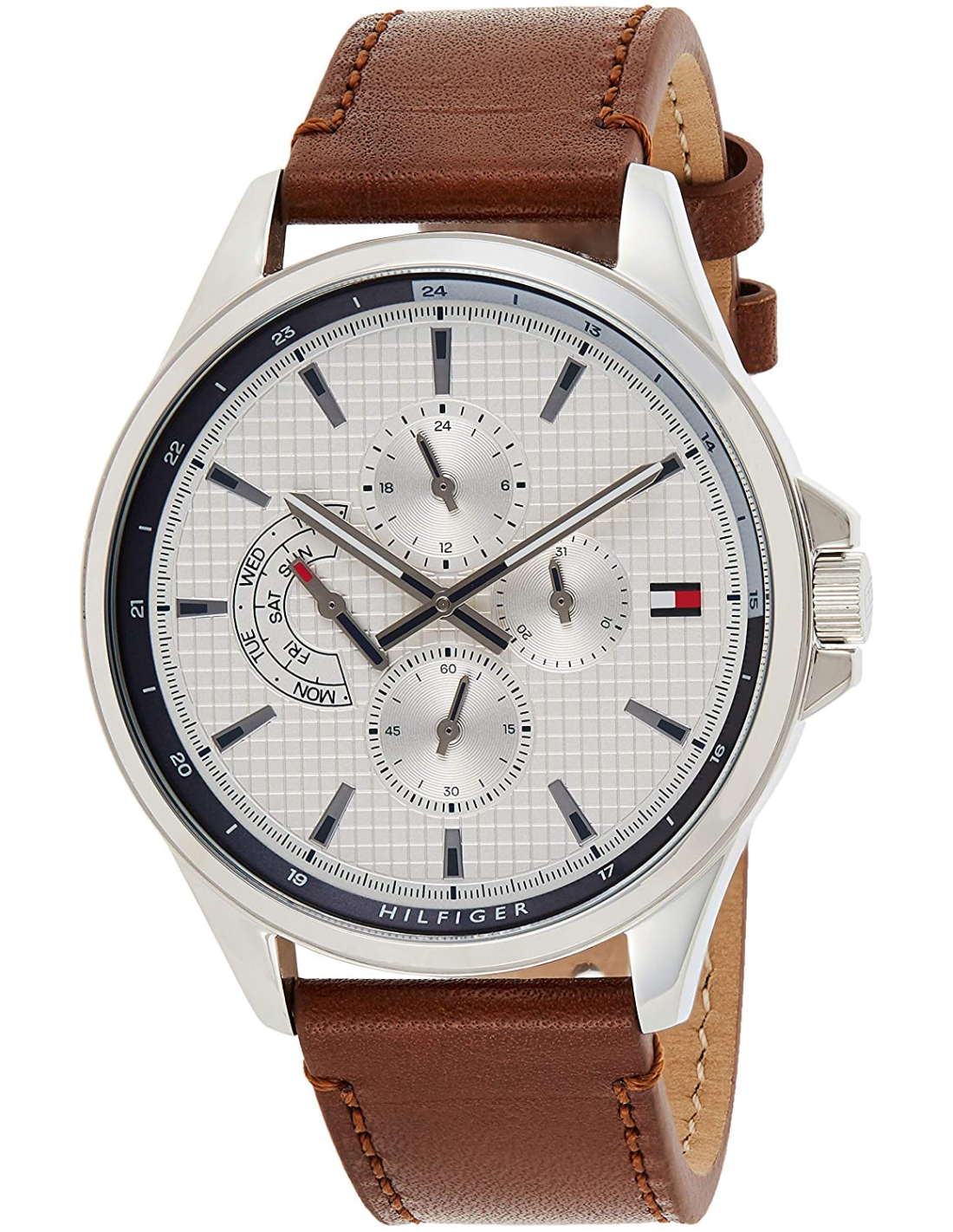 Buy Tommy Hilfiger Quartz Leather Strap White Dial 44mm for Men Watch - 1791614 in Pakistan
