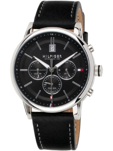 Buy Tommy Hilfiger Quartz Leather Strap Black Dial 44mm Watch for Men - 1791630 in Pakistan
