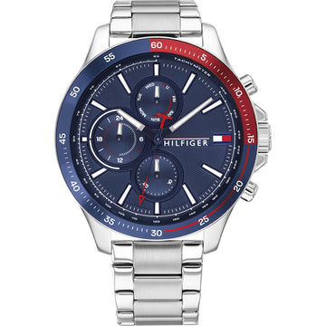 Buy Tommy Hilfiger Mens Quartz Stainless Steel Blue Dial 46mm Watch - 1791718 in Pakistan