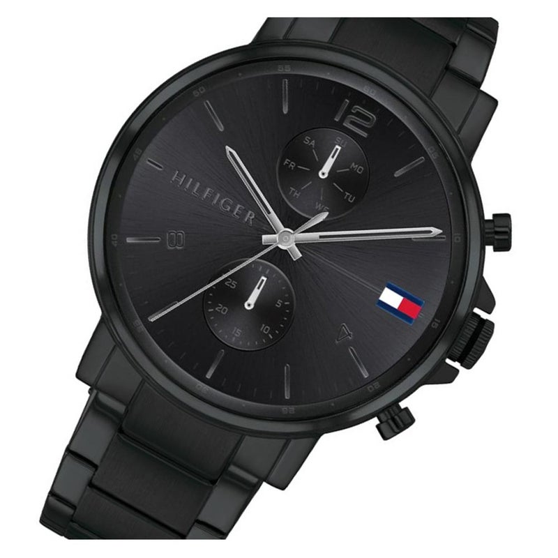 Buy Tommy Hilfiger Mens Quartz Stainless Steel Black Dial 44mm Watch - 1710414 in Pakistan