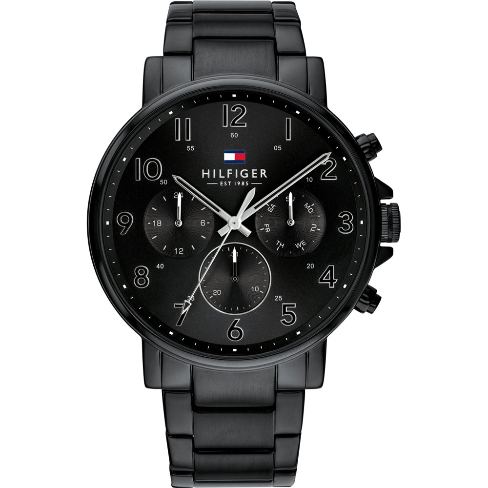 Buy Tommy Hilfiger Mens Quartz Stainless Steel Black Dial 46mm Watch - 1710383 in Pakistan