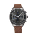 Buy Tommy Hilfiger Mens Quartz Brown Leather Strap Grey Dial 46mm Watch - 1791799 in Pakistan