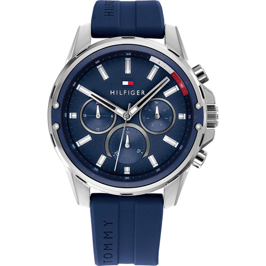 Buy Tommy Hilfiger Mens Quartz Silicone Strap Blue Dial 45mm Watch - 1791791 in Pakistan