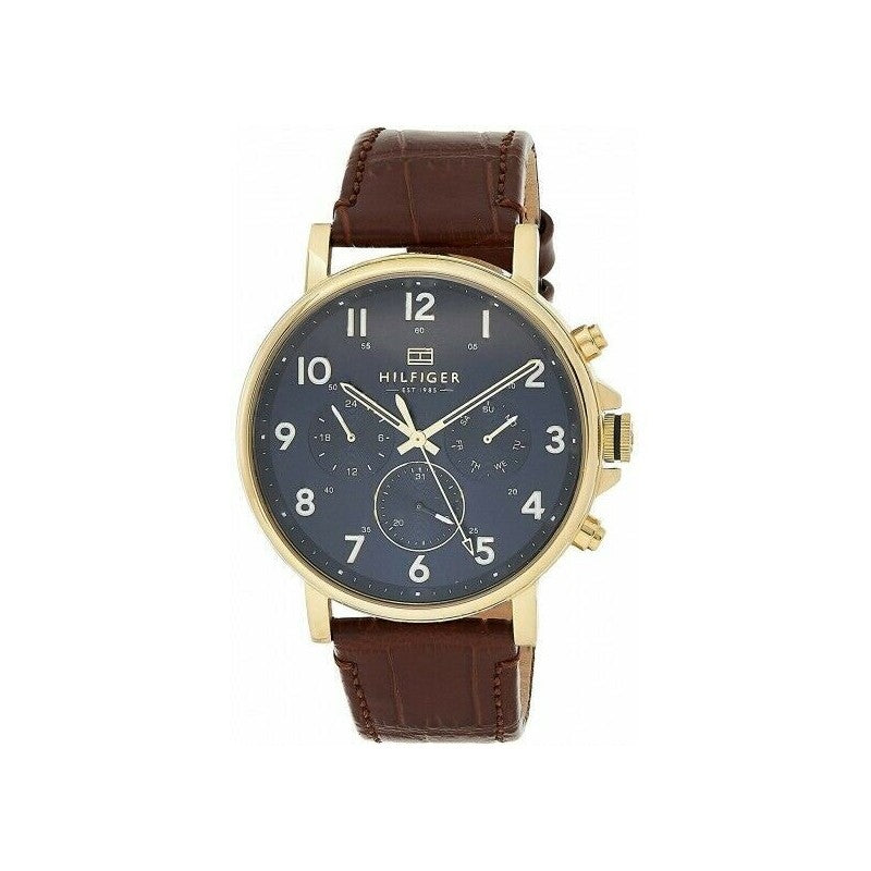 Buy Tommy Hilfiger Mens Quartz Blue Dial Leather Strap 46mm Watch - 1710380 in Pakistan