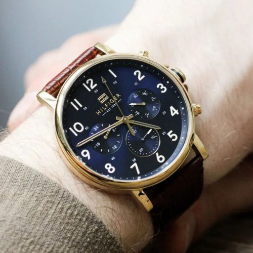 Buy Tommy Hilfiger Mens Quartz Blue Dial Leather Strap 46mm Watch - 1710380 in Pakistan