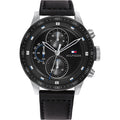Buy Tommy Hilfiger Mens Quartz Leather Strap Black Dial 46mm Watch - 1791810 in Pakistan