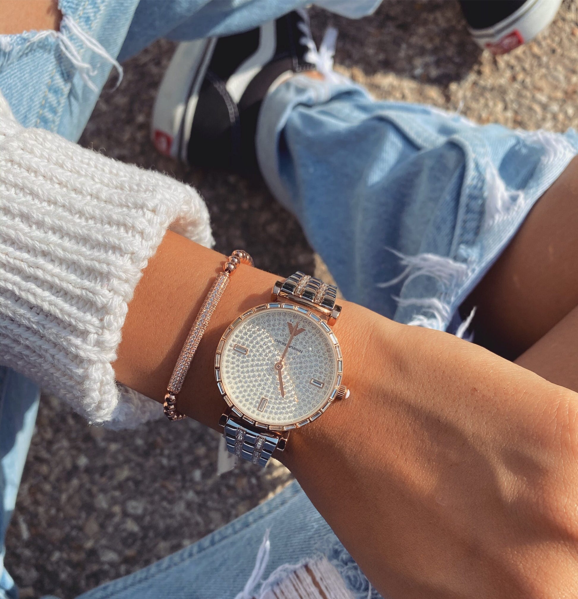 Buy Emporio Armani Women's Analog Stainless Steel Silver Dial 32mm Watch AR11293 in Pakistan