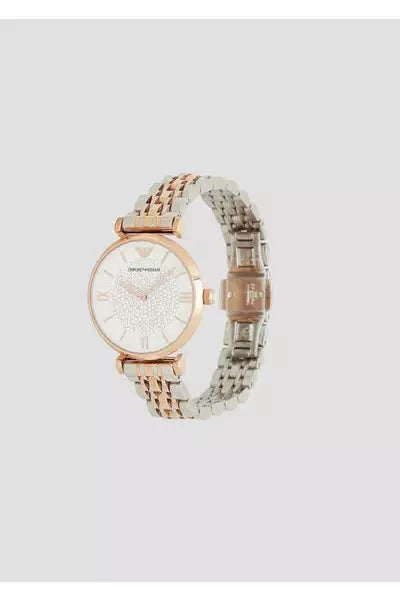 Buy Emporio Armani Women's Analog Two Tone Stainless Steel White Dial 32mm Watch AR8031 in Pakistan