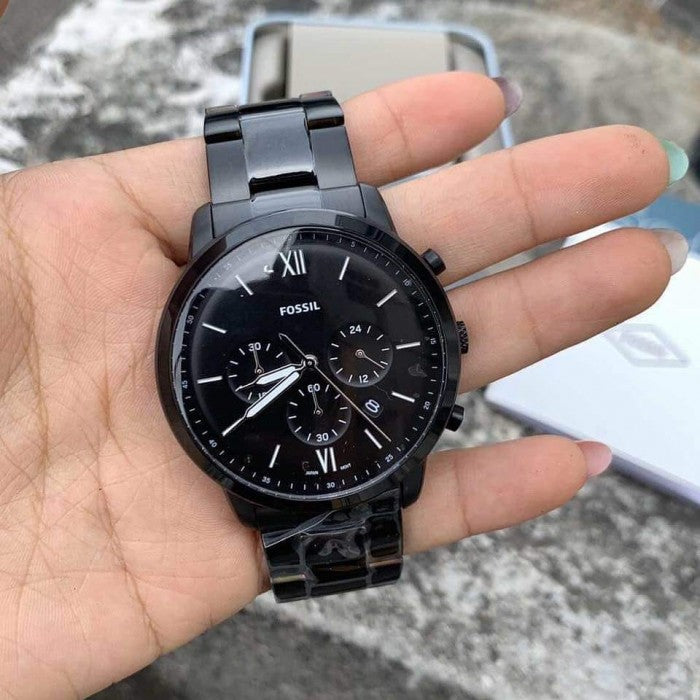 Buy Men's Chronograph Quartz Neutra Black Stainless Steel Black Dial 44Mm Watch in Pakistan