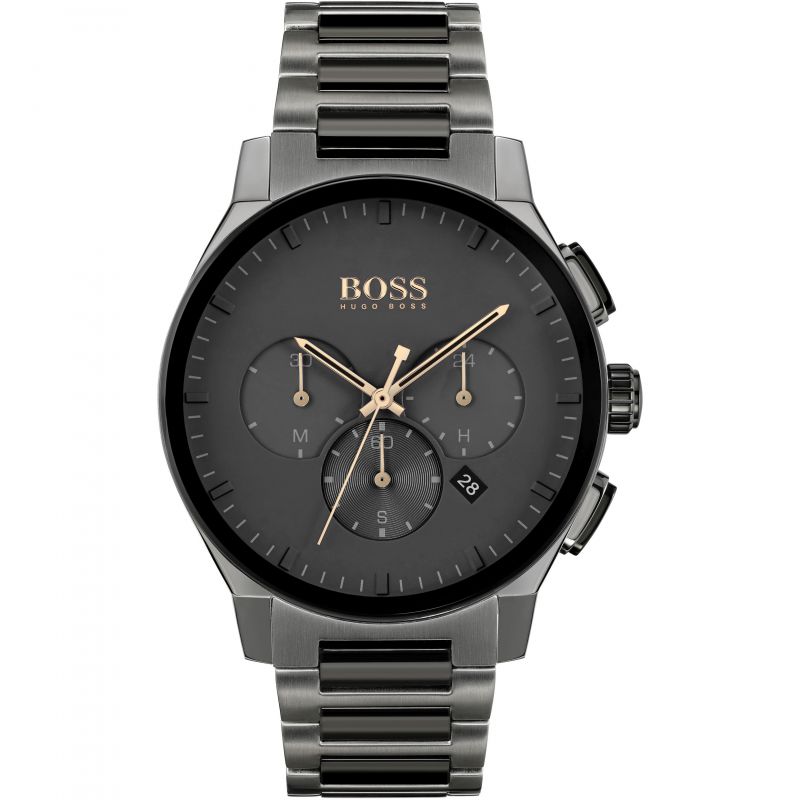 Buy Hugo Boss Mens Chronograph Quartz Stainless Steel Black Dial 43mm Watch - 1513814 in Pakistan