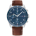 Buy Tommy Hilfiger Mens Quartz Leather Strap Blue Dial 44mm Watch - 1791837 in Pakistan