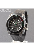 Buy Gucci Men's Quartz Swiss Made Silicone Strap Black Dial 45mm Watch YA136217 in Pakistan