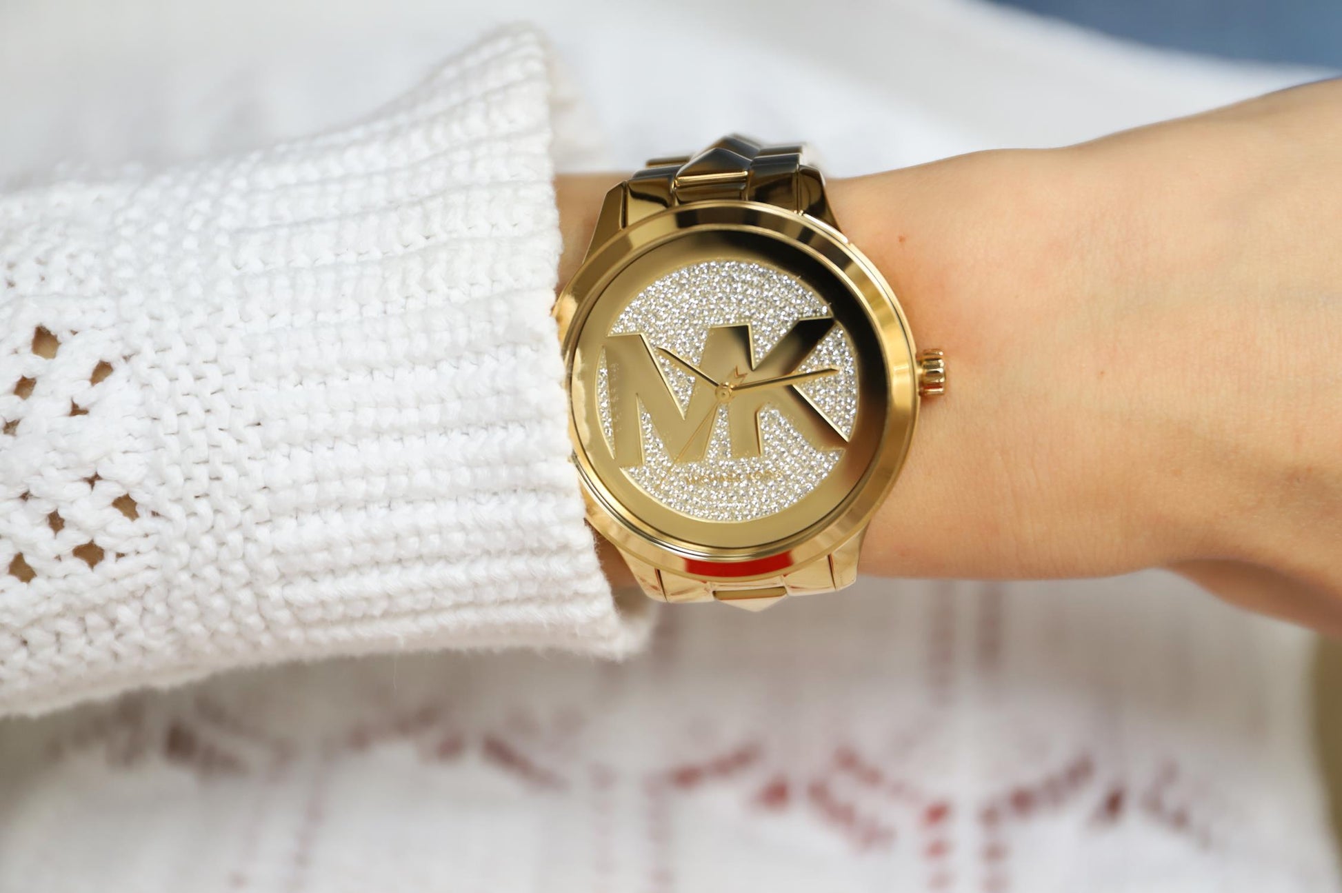 Buy Michael Kors Womens Quartz Runway Stainless Steel Gold Dial 44mm Watch - Mk6714 in Pakistan