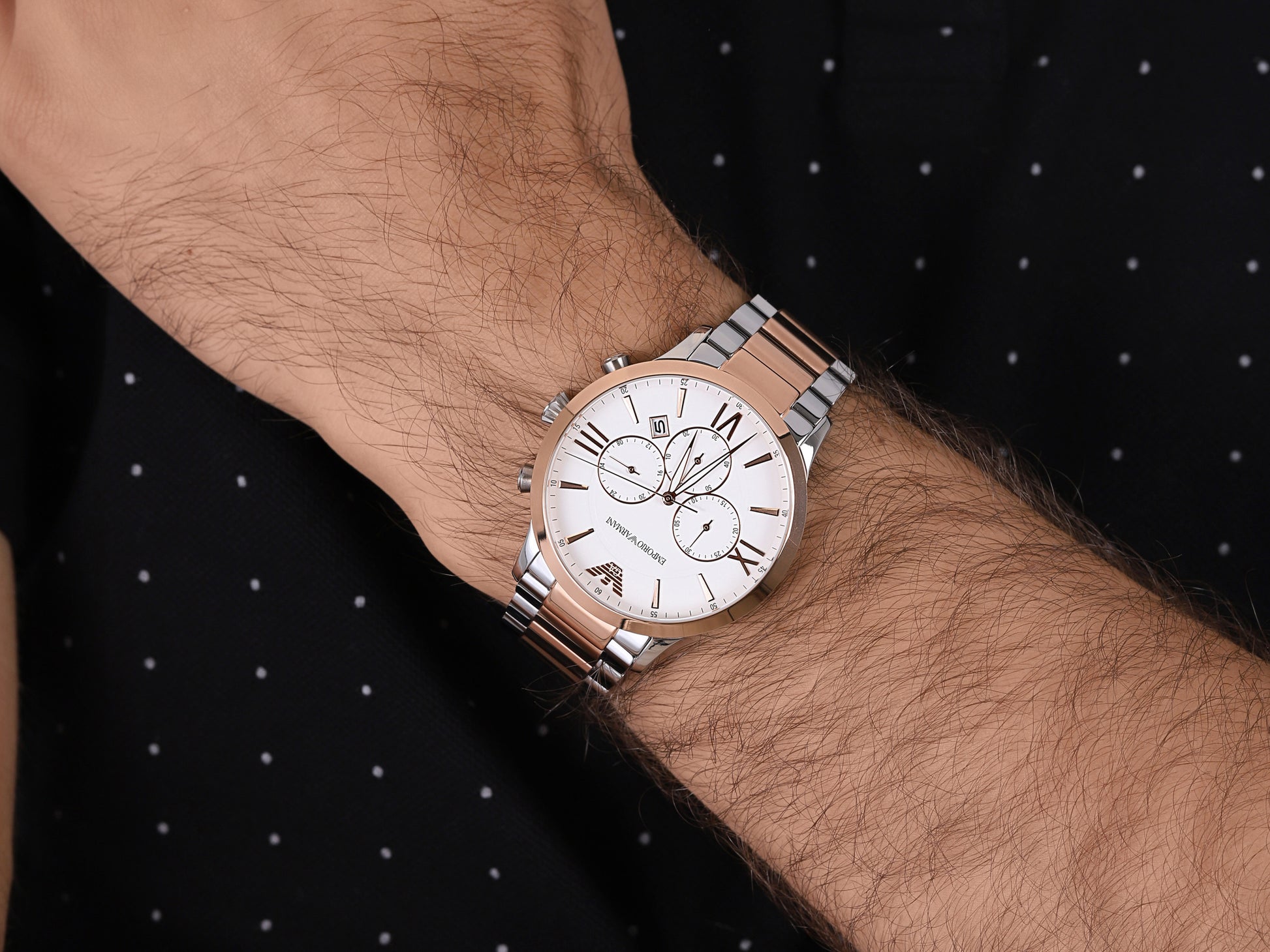 Buy Emporio Armani Men's Chronograph Quartz Stainless Steel White Dial 44mm Watch AR11209 in Pakistan