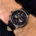 Buy Tommy Hilfiger Mens Quartz Leather Strap Black Dial 44mm Watch - 1710395 in Pakistan