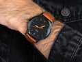 Buy Men's Quartz Brown Leather Strap Black Dial 44Mm Watch in Pakistan