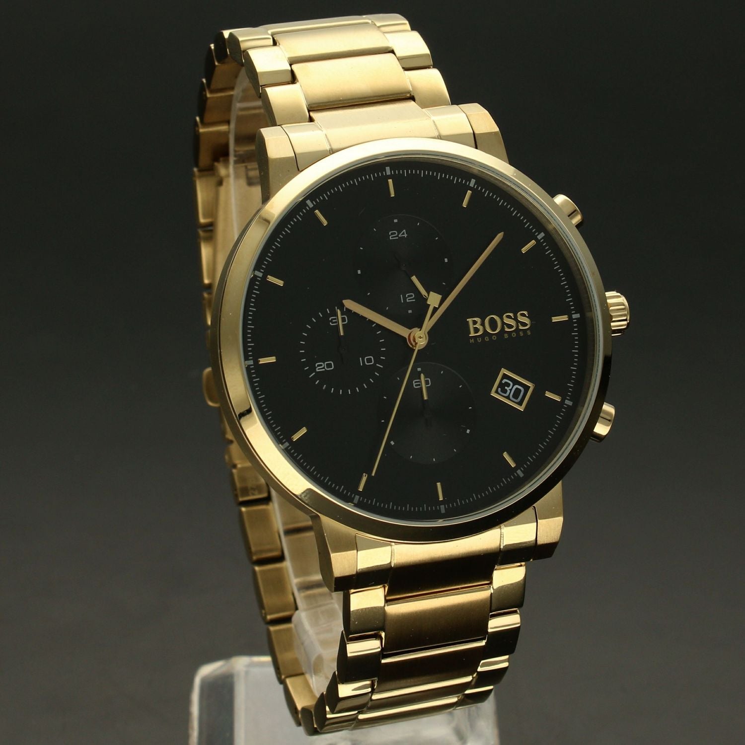 Buy Hugo Boss Mens Chronograph Quartz Integrity Stainless Steel Black Dial 43mm Watch - 1513781 in Pakistan