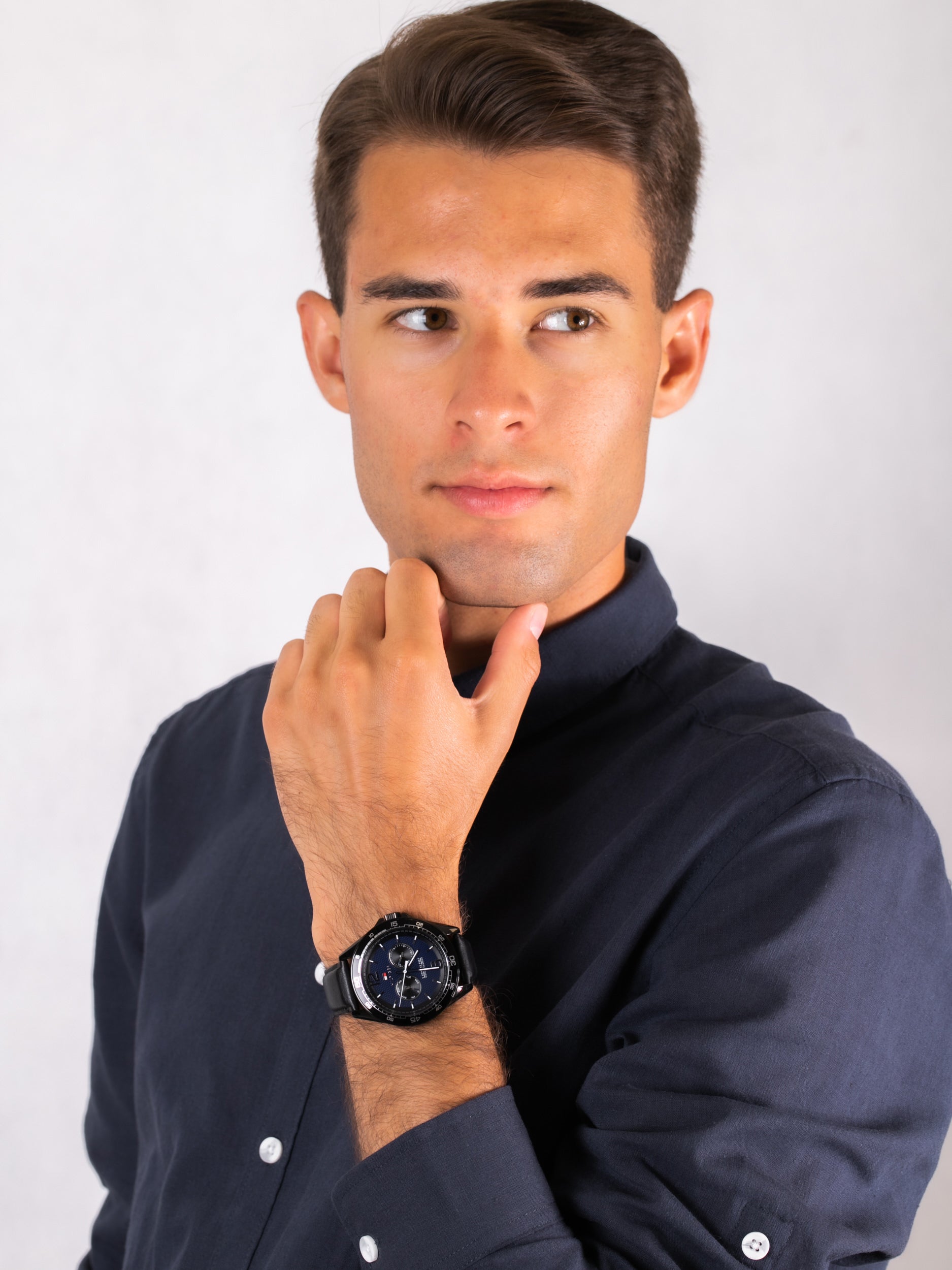 Buy Tommy Hilfiger Quartz Leather Strap Blue Dial 46mm Watch for Men - 1791368 in Pakistan