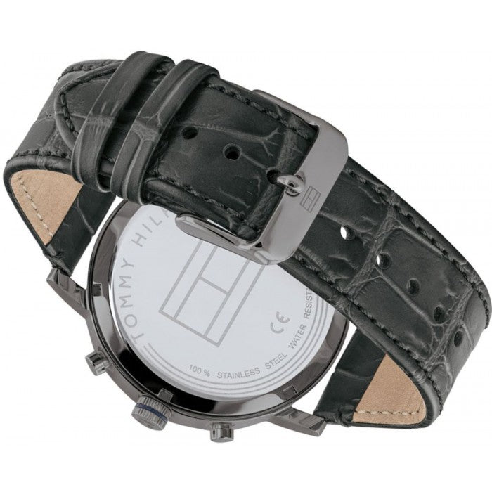 Buy Tommy Hilfiger Mens Quartz Leather Strap Black Dial 44mm Watch - 1710395 in Pakistan
